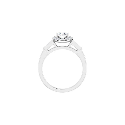 Round Halo-Style Engagement Ring Semi-Mount - gallery - Series 122884