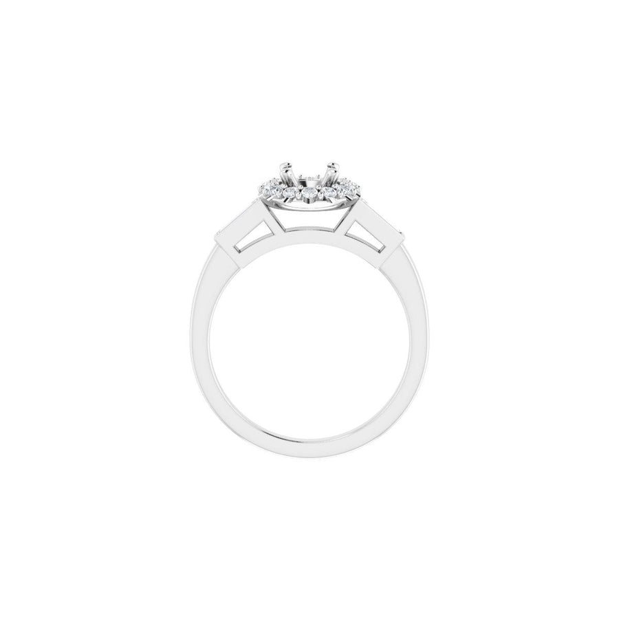 Round Halo-Style Engagement Ring Semi-Mount - gallery - Series 122884