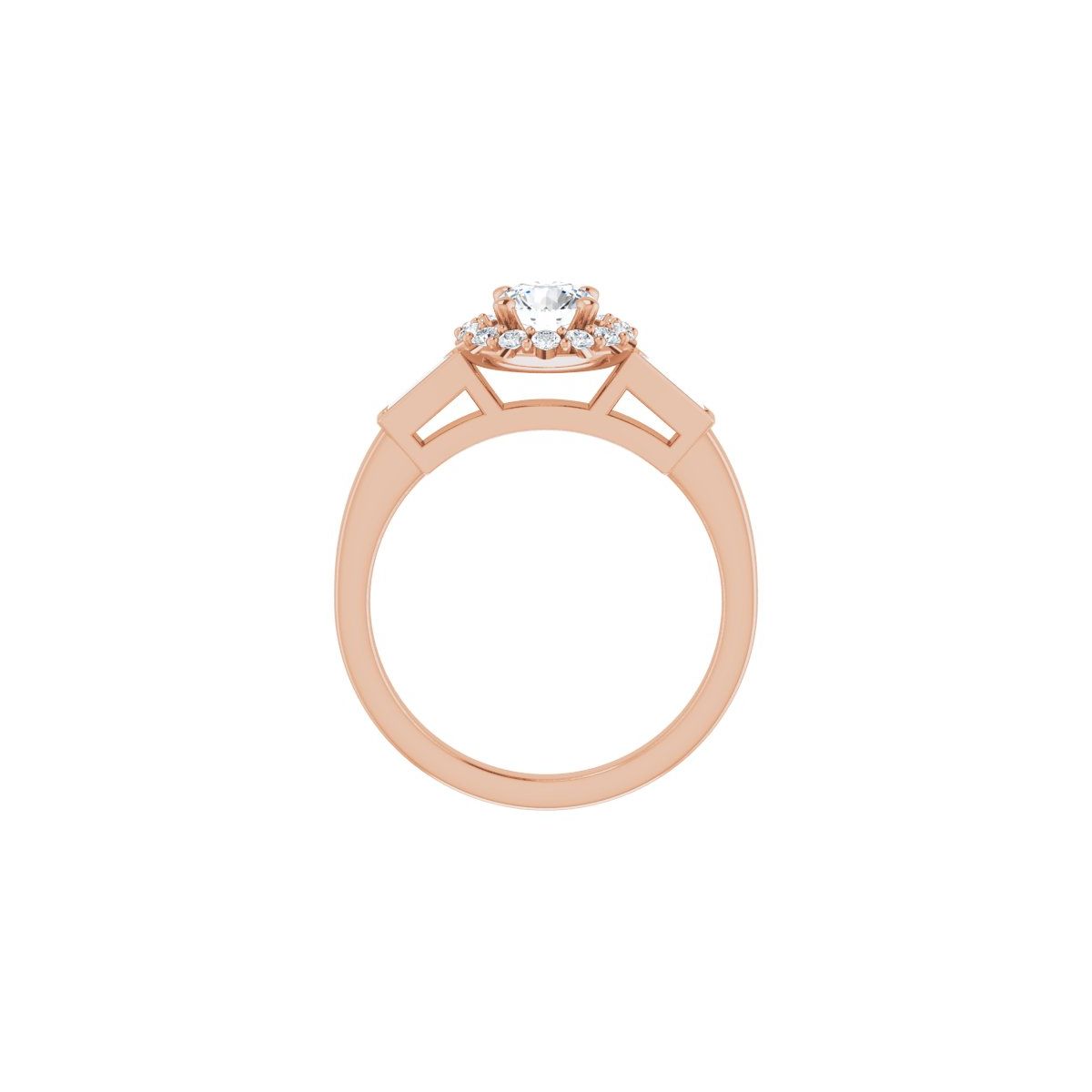 Round Halo-Style Engagement Ring Semi-Mount - gallery - Series 122884
