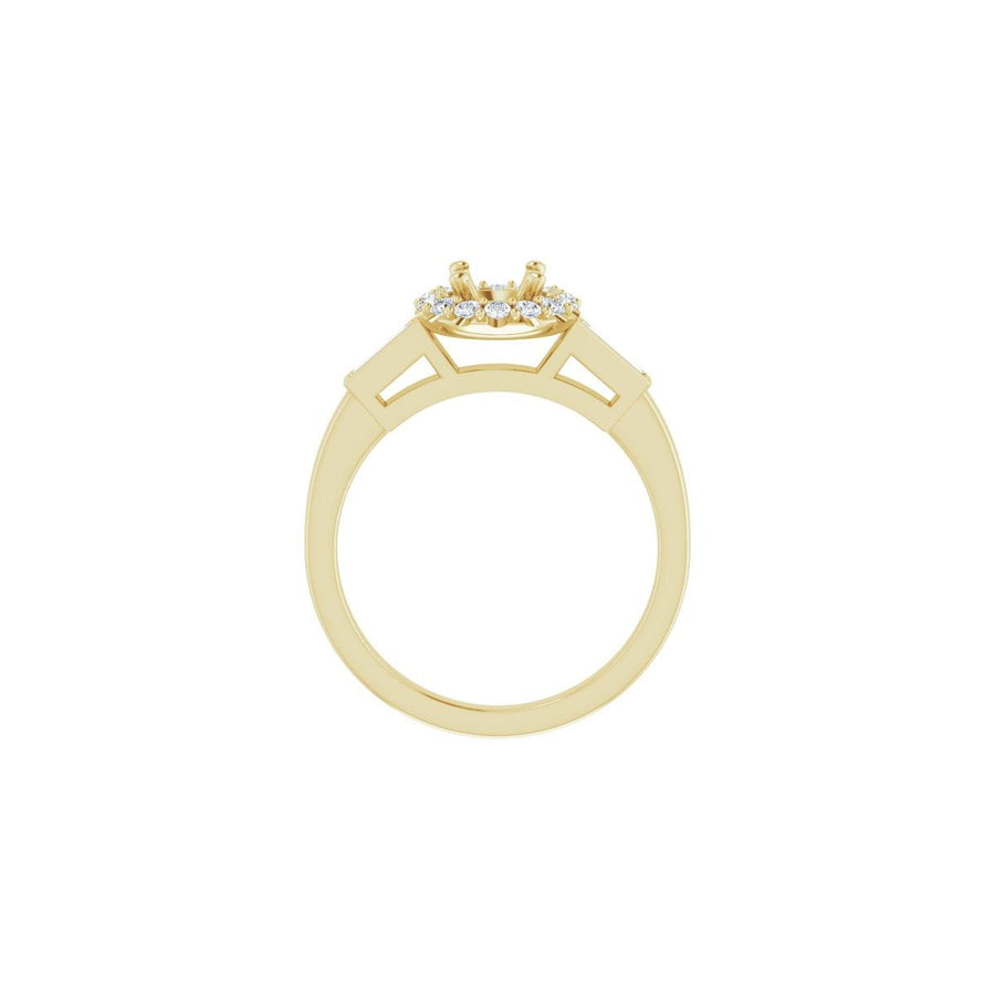 Round Halo-Style Engagement Ring Semi-Mount - gallery - Series 122884