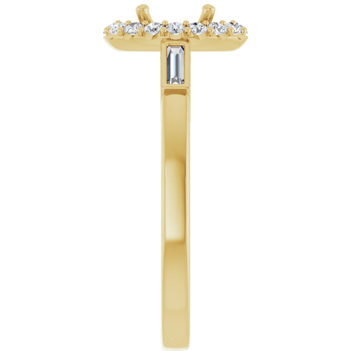 Oval Halo-Style Engagement Ring Semi-Mount - gallery - Series 122884
