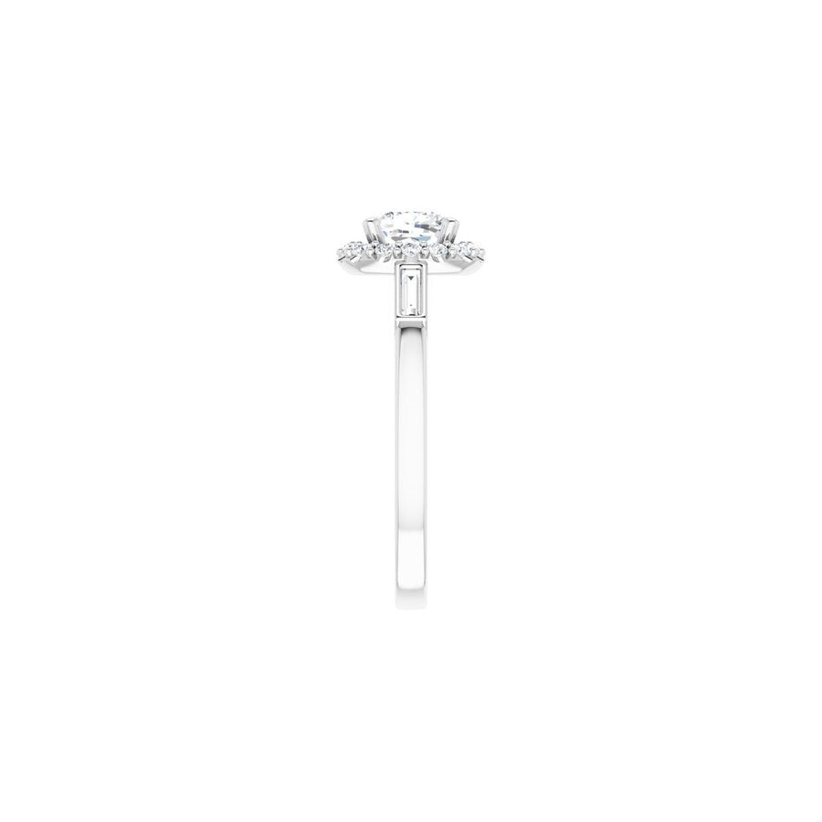 Cushion Halo-Style Engagement Ring Semi-Mount - gallery - Series 122884