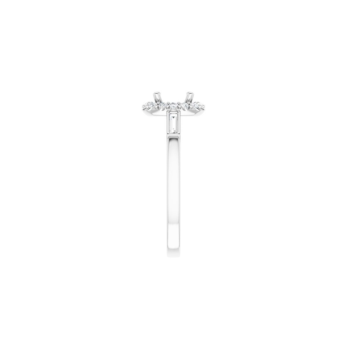 Cushion Halo-Style Engagement Ring Semi-Mount - gallery - Series 122884