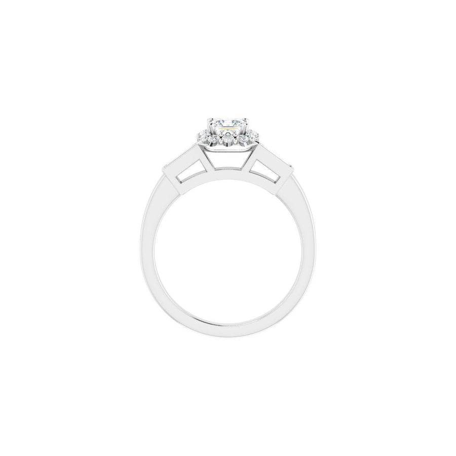 Square Halo-Style Engagement Ring Semi-Mount - gallery - Series 122884
