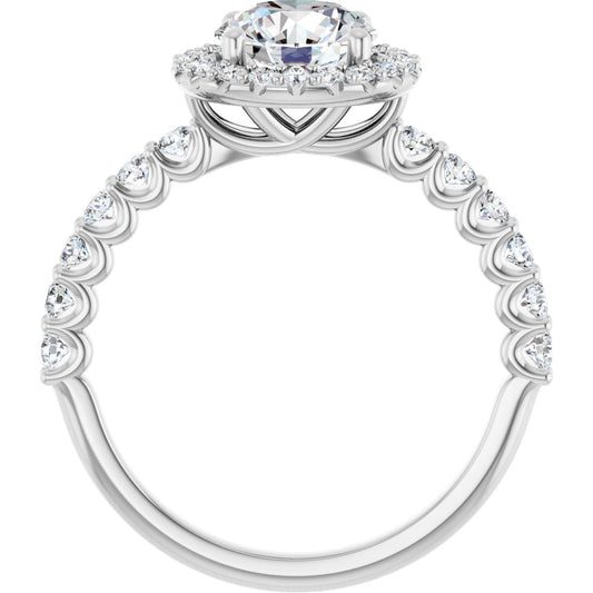 Round Halo-Style Engagement Ring Semi-Mount - gallery - Series 123562