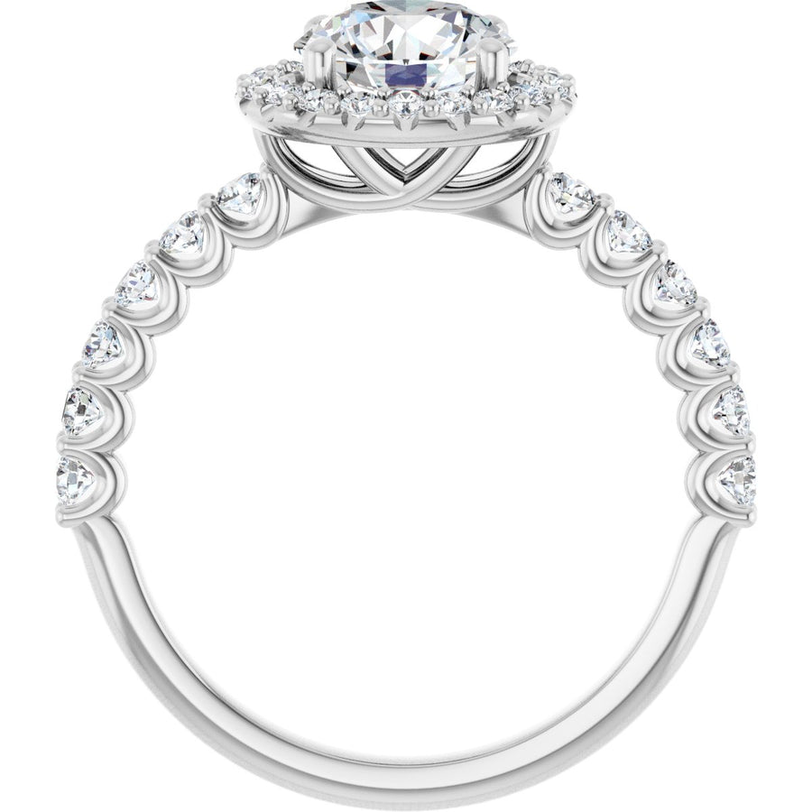 Round Halo-Style Engagement Ring Semi-Mount - gallery - Series 123562