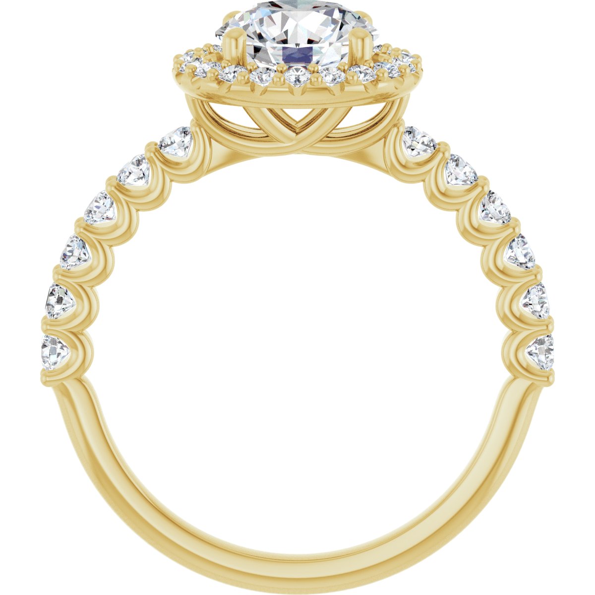 Round Halo-Style Engagement Ring Semi-Mount - gallery - Series 123562