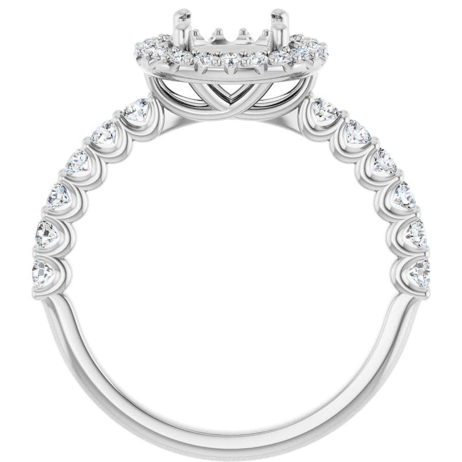 Round Halo-Style Engagement Ring Semi-Mount - gallery - Series 123562