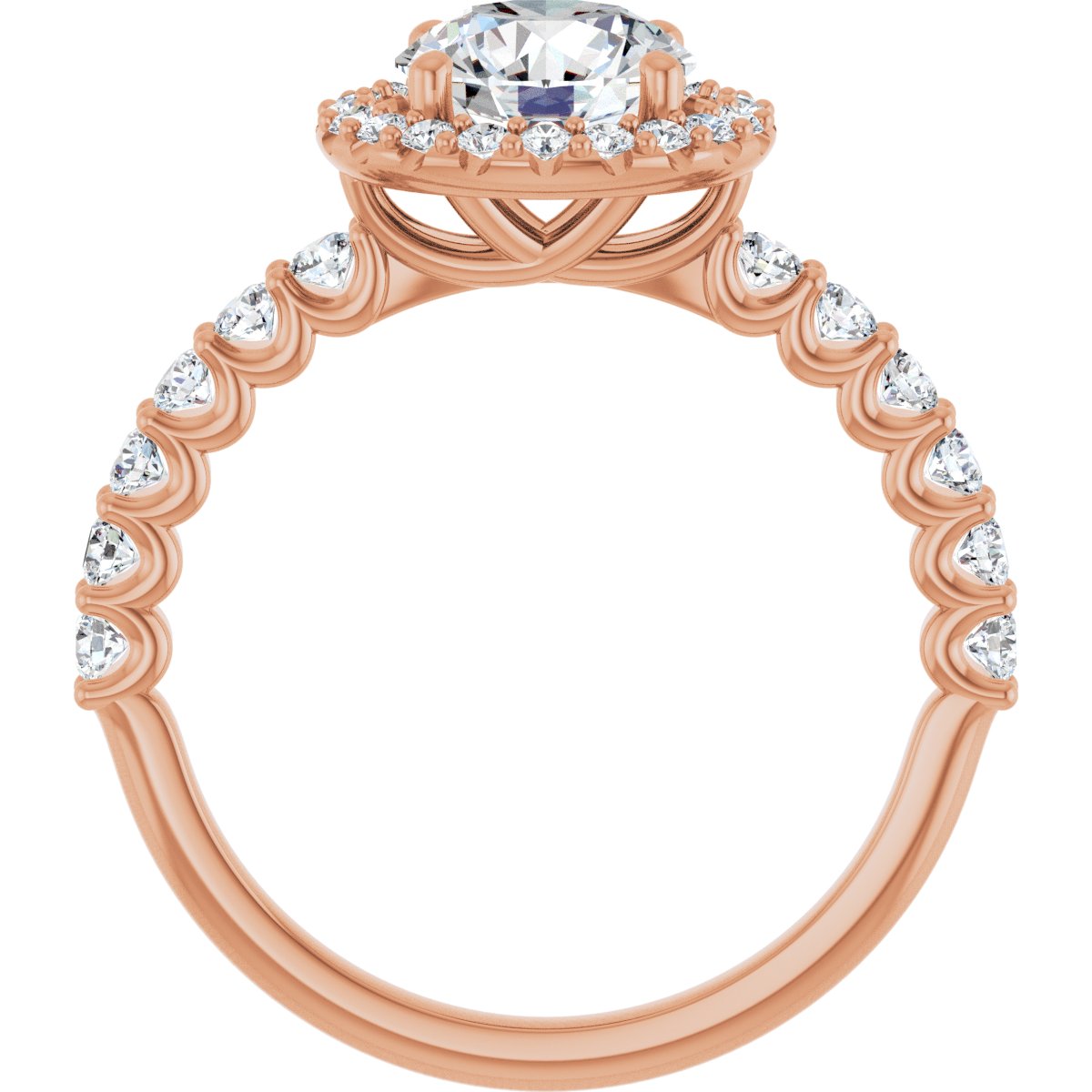 Round Halo-Style Engagement Ring Semi-Mount - gallery - Series 123562