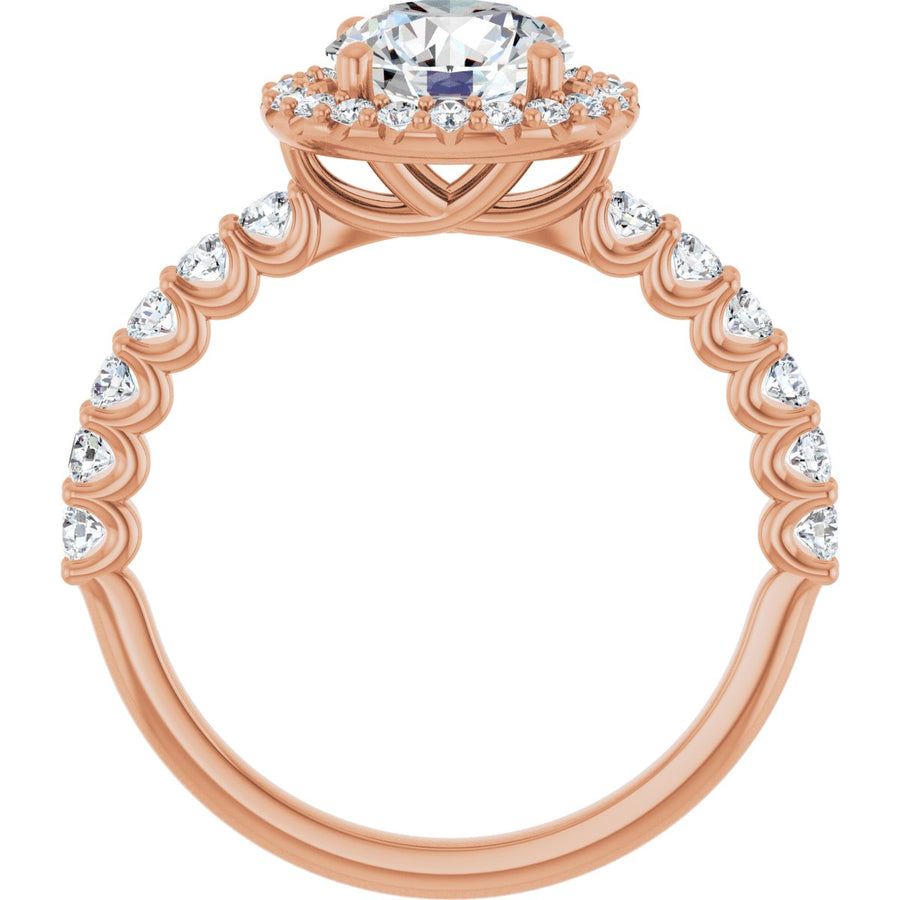 Round Halo-Style Engagement Ring Semi-Mount - gallery - Series 123562