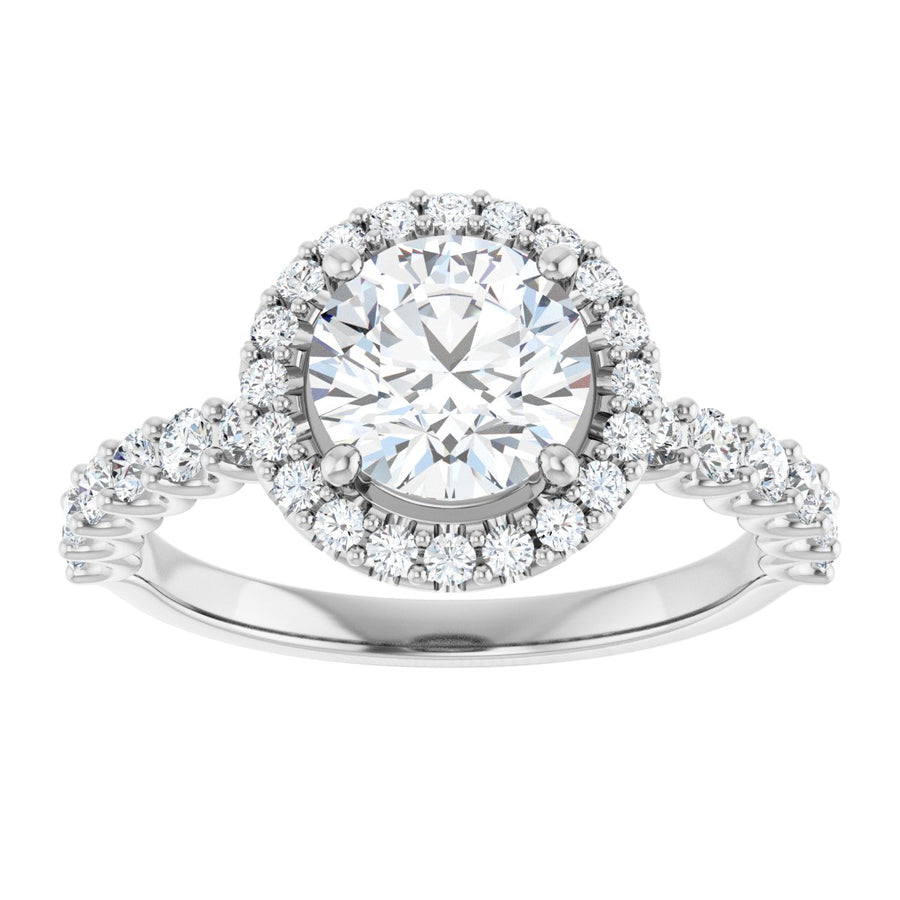 Round Halo-Style Engagement Ring Semi-Mount - gallery - Series 123562