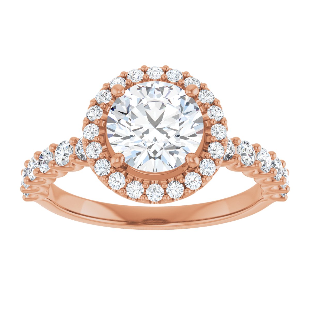 Round Halo-Style Engagement Ring Semi-Mount - gallery - Series 123562