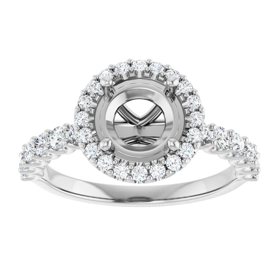 Round Halo-Style Engagement Ring Semi-Mount - gallery - Series 123562