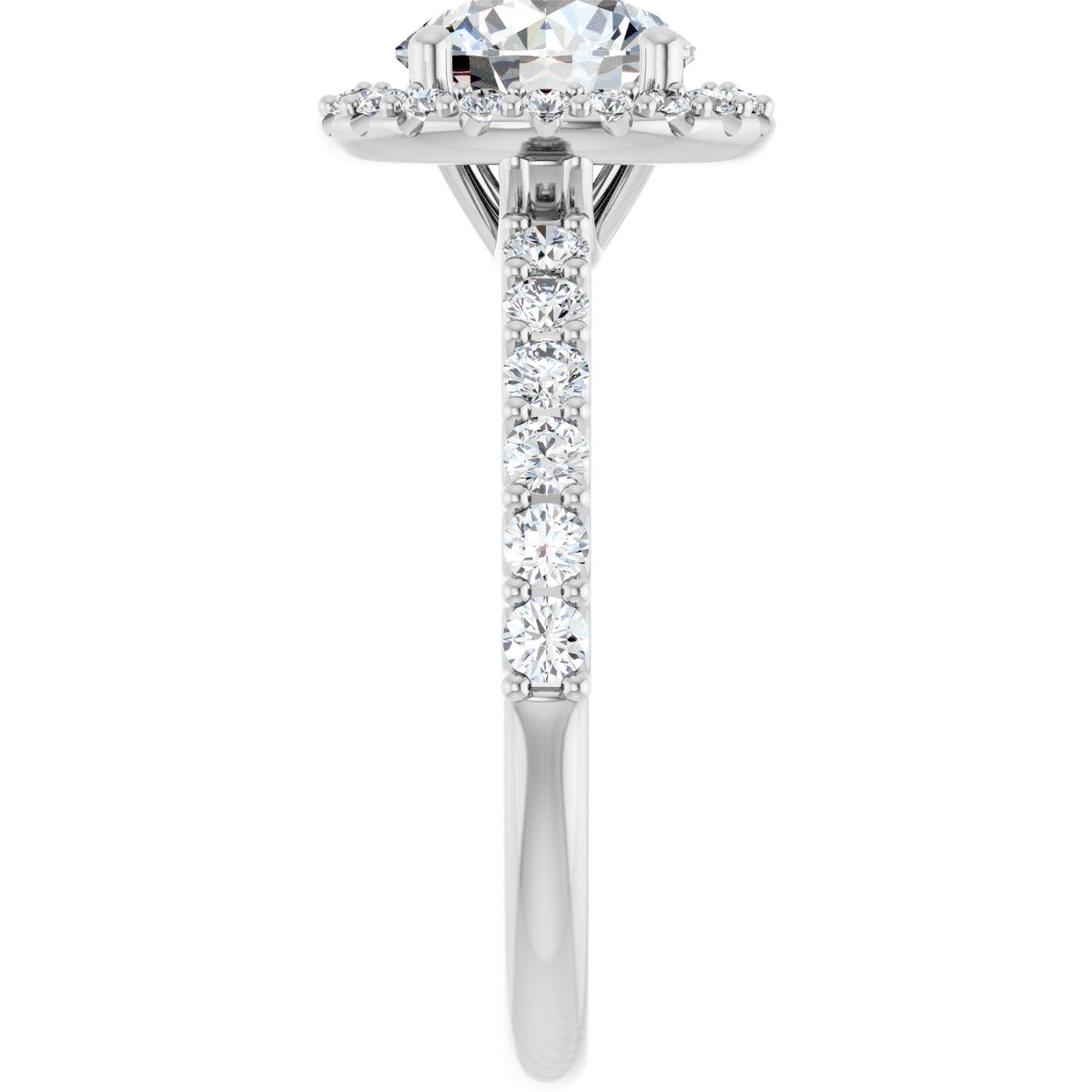 Round Halo-Style Engagement Ring Semi-Mount - gallery - Series 123562