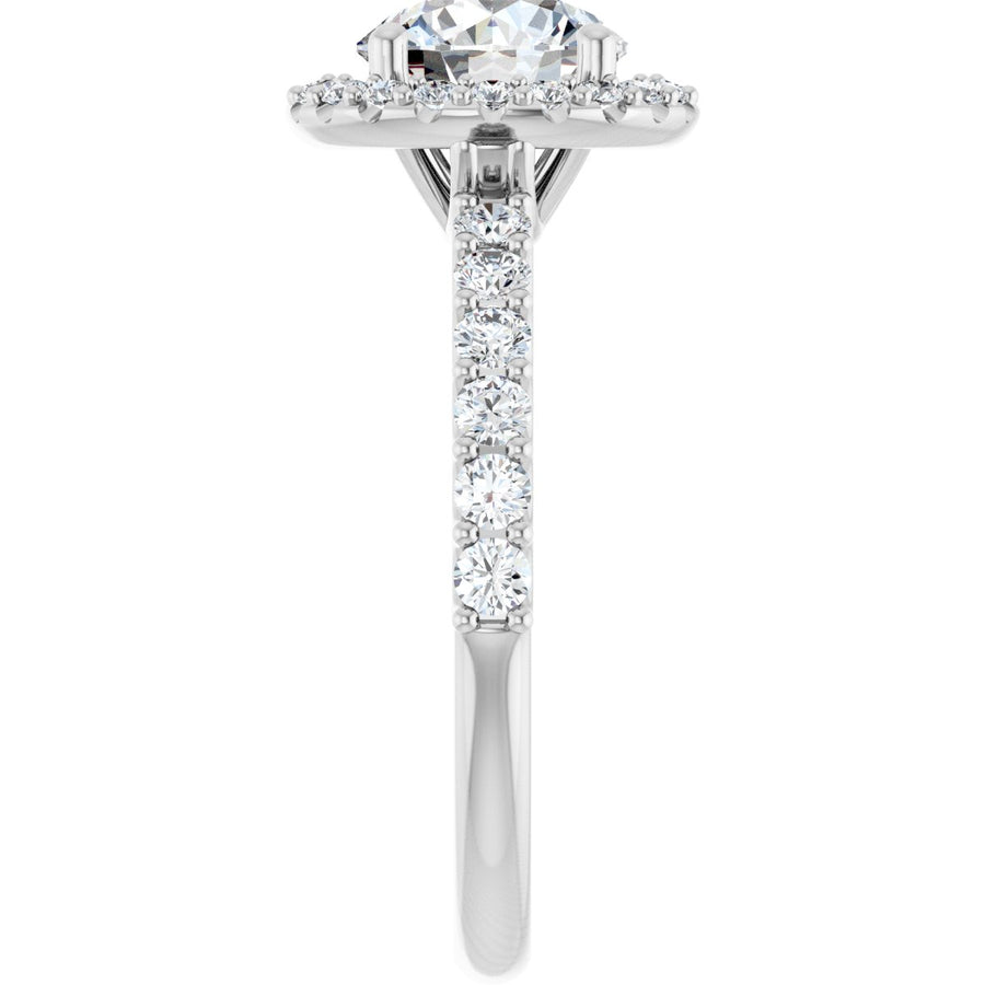 Round Halo-Style Engagement Ring Semi-Mount - gallery - Series 123562