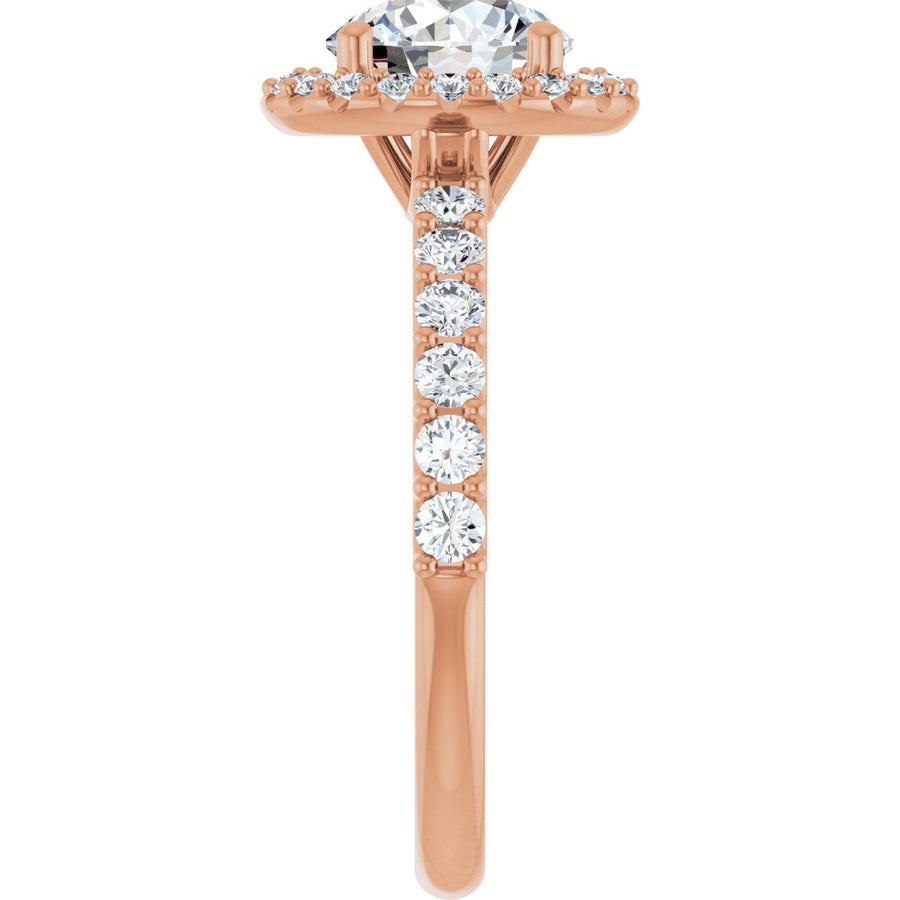 Round Halo-Style Engagement Ring Semi-Mount - gallery - Series 123562