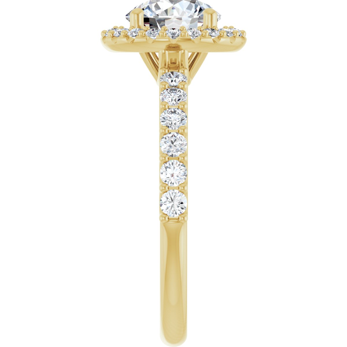 Round Halo-Style Engagement Ring Semi-Mount - gallery - Series 123562