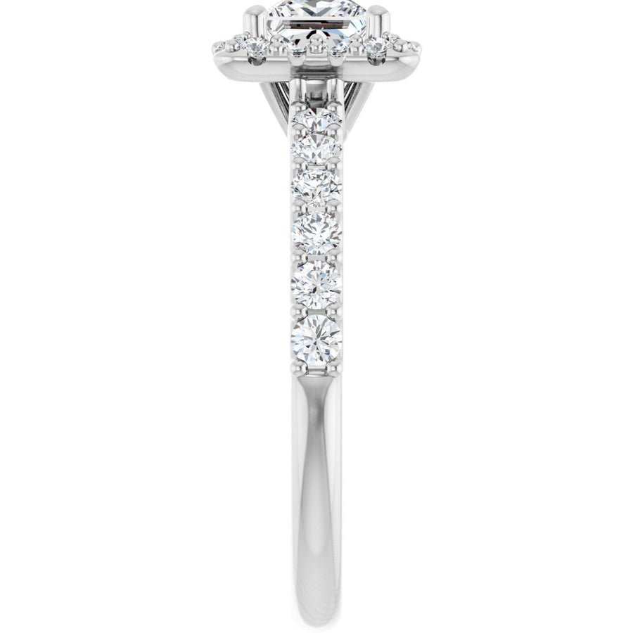 Square Halo-Style Engagement Ring Semi-Mount - gallery - Series 123562