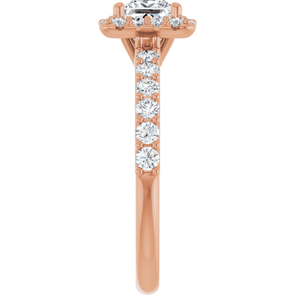 Square Halo-Style Engagement Ring Semi-Mount - gallery - Series 123562