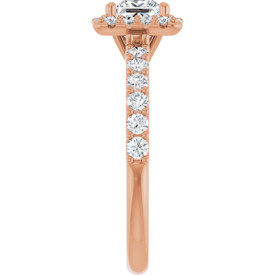 Square Halo-Style Engagement Ring Semi-Mount - gallery - Series 123562