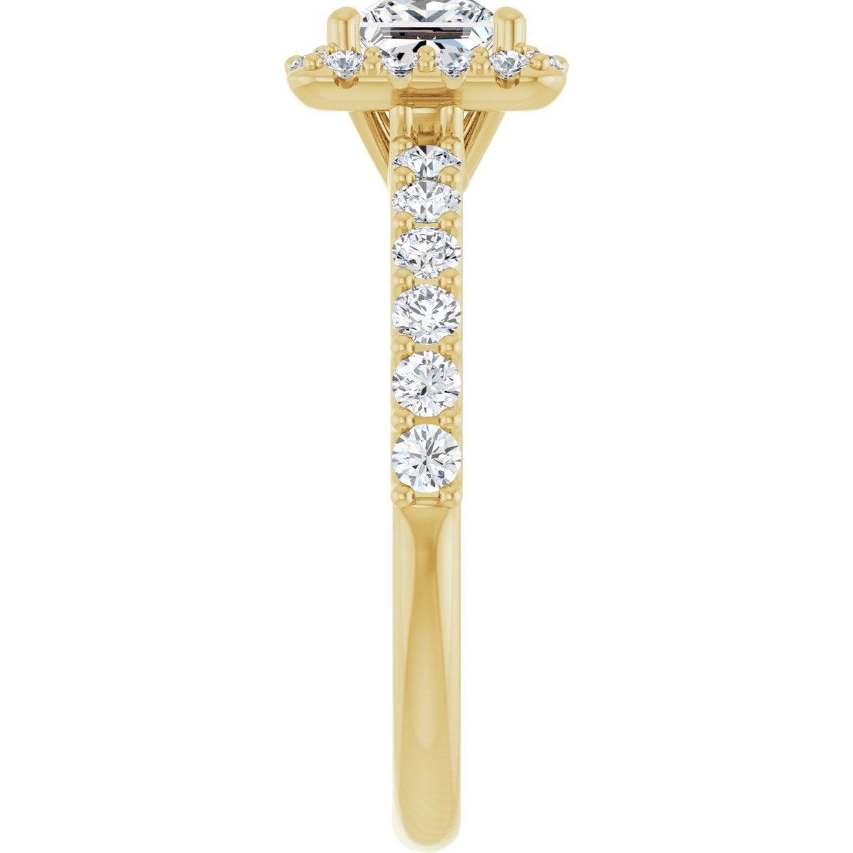 Square Halo-Style Engagement Ring Semi-Mount - gallery - Series 123562