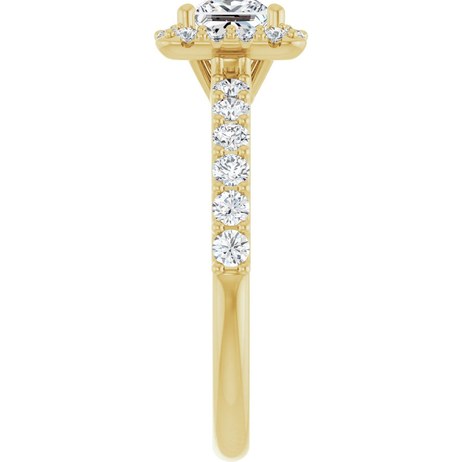 Square Halo-Style Engagement Ring Semi-Mount - gallery - Series 123562