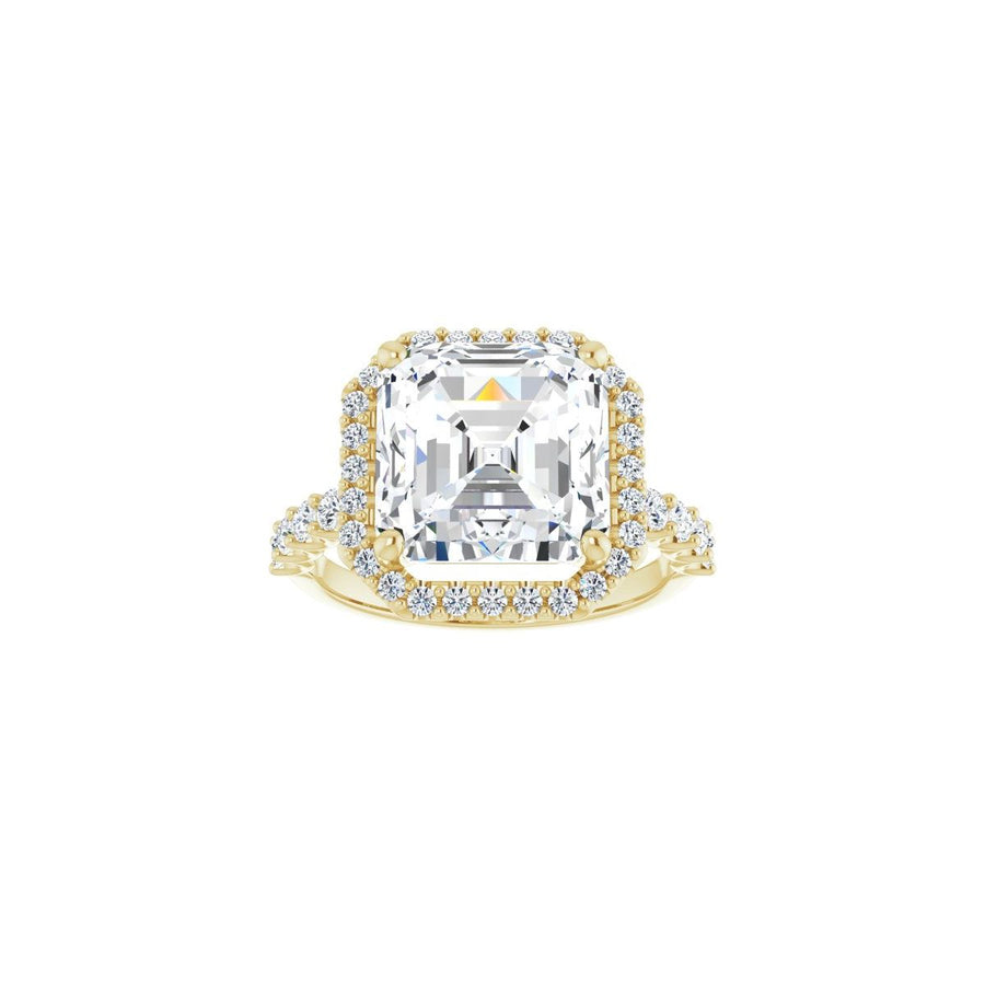 Asscher Halo-Style Engagement Ring Semi-Mount - gallery - Series 123562