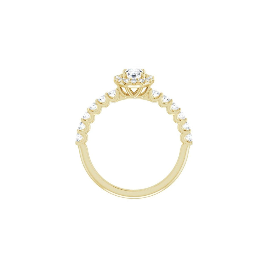 Oval Halo-Style Engagement Ring Semi-Mount - gallery - Series 123562