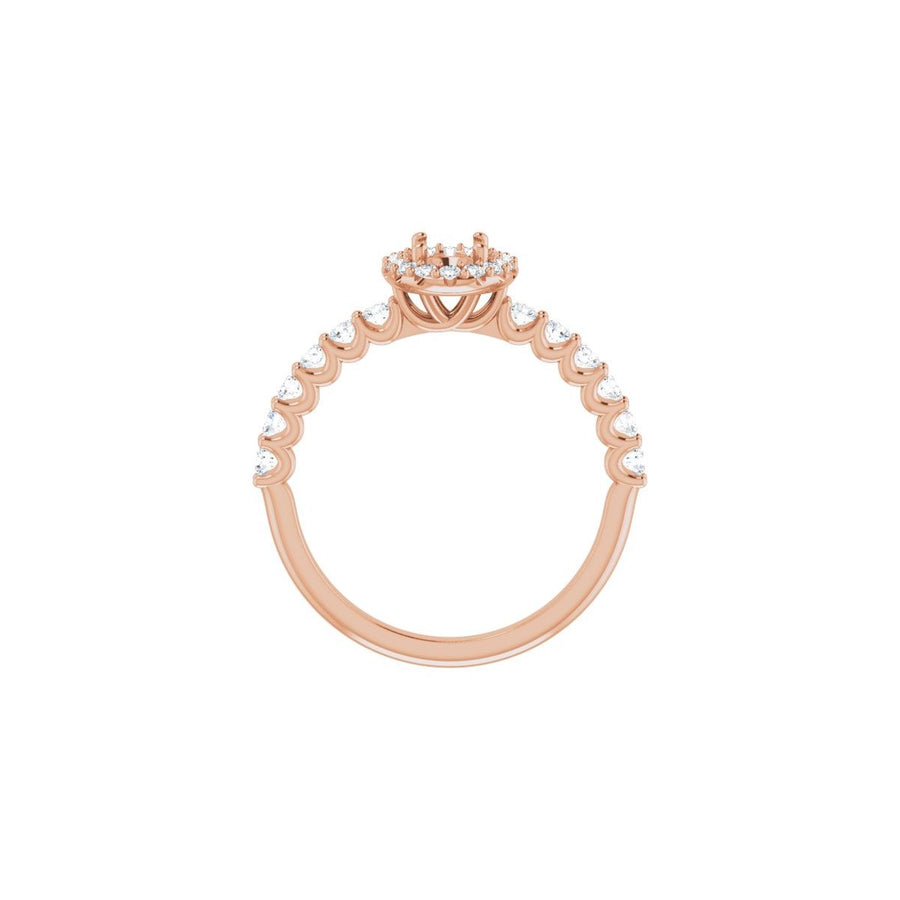 Oval Halo-Style Engagement Ring Semi-Mount - gallery - Series 123562