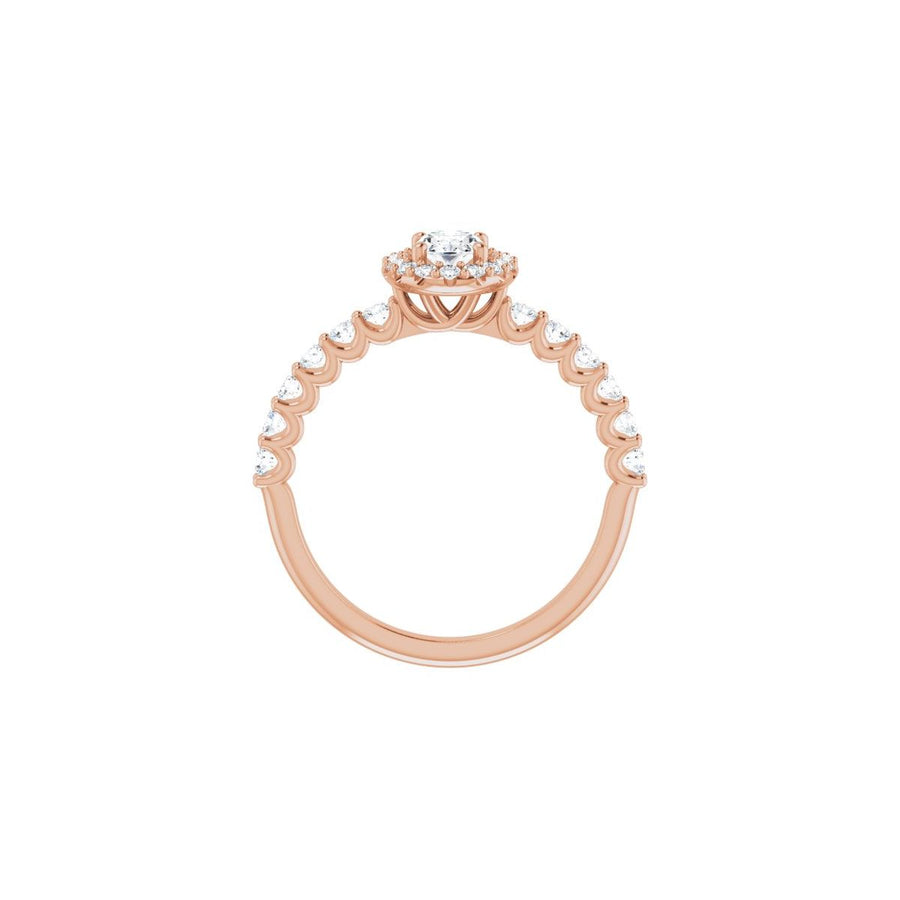 Oval Halo-Style Engagement Ring Semi-Mount - gallery - Series 123562
