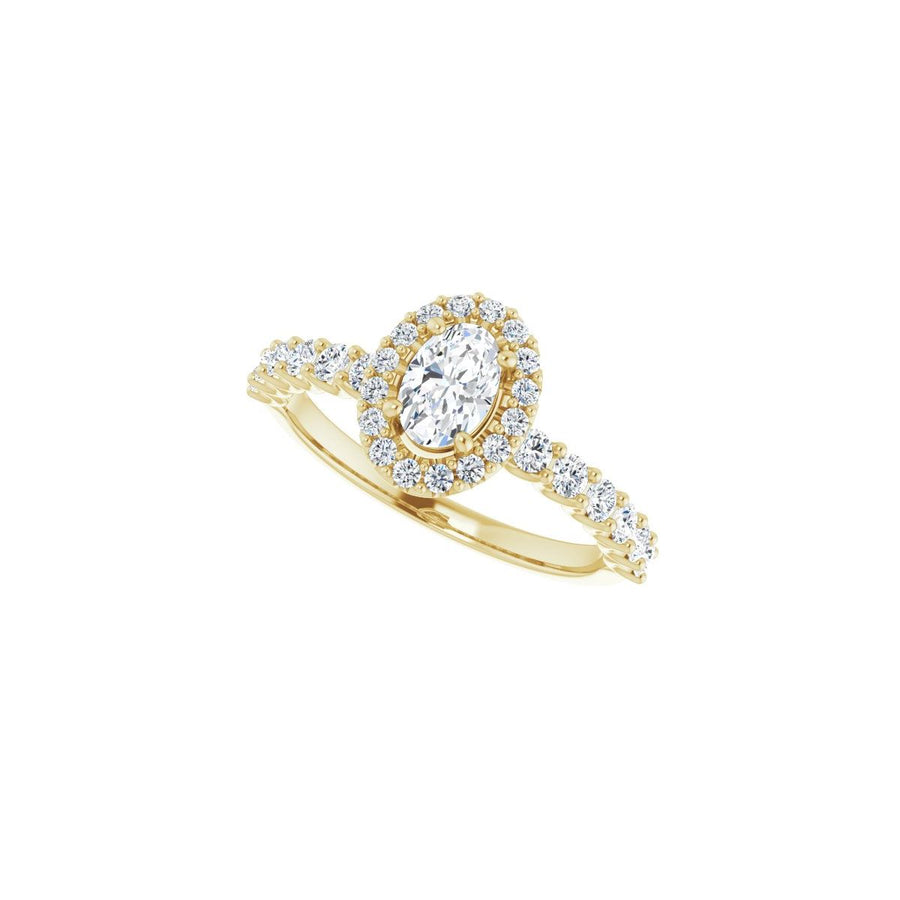 Oval Halo-Style Engagement Ring Semi-Mount - gallery - Series 123562