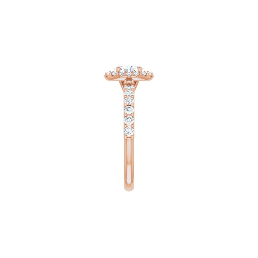 Oval Halo-Style Engagement Ring Semi-Mount - gallery - Series 123562