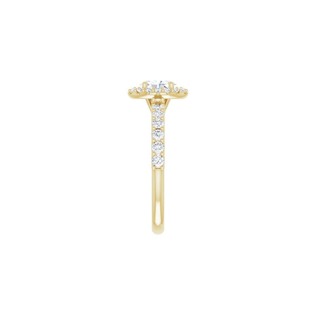Oval Halo-Style Engagement Ring Semi-Mount - gallery - Series 123562