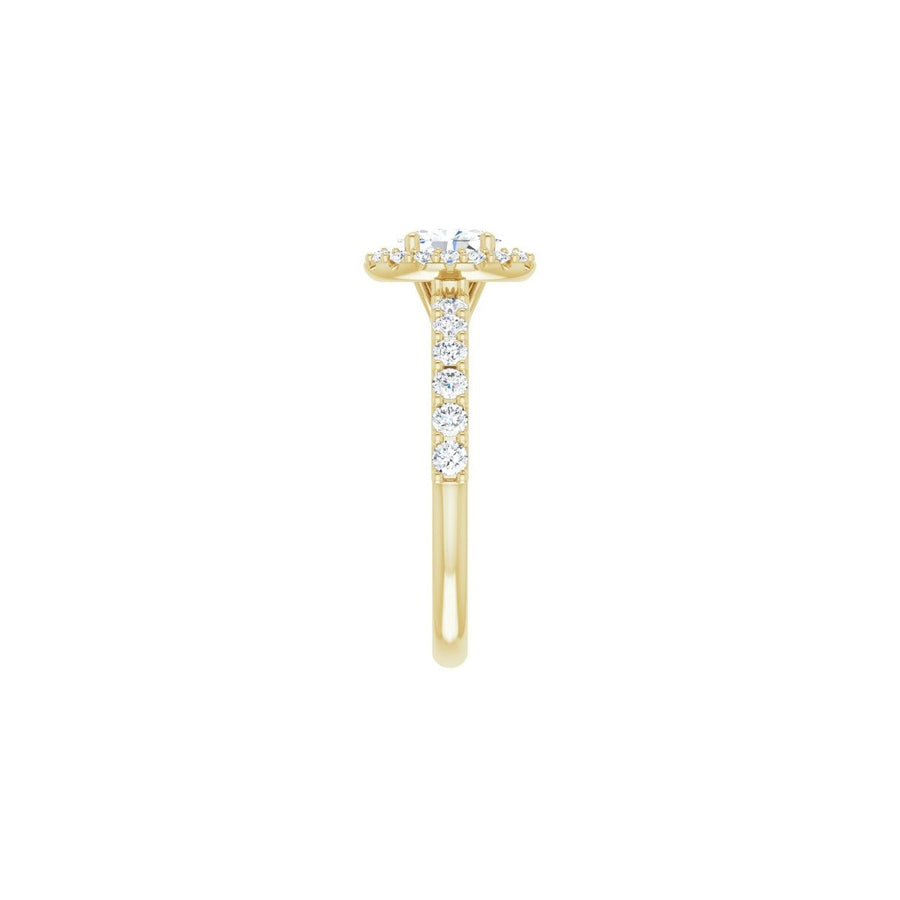 Oval Halo-Style Engagement Ring Semi-Mount - gallery - Series 123562