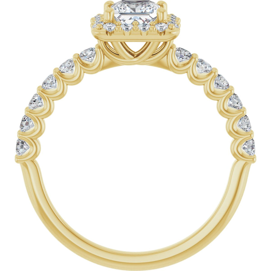 Square Halo-Style Engagement Ring Semi-Mount - gallery - Series 123562