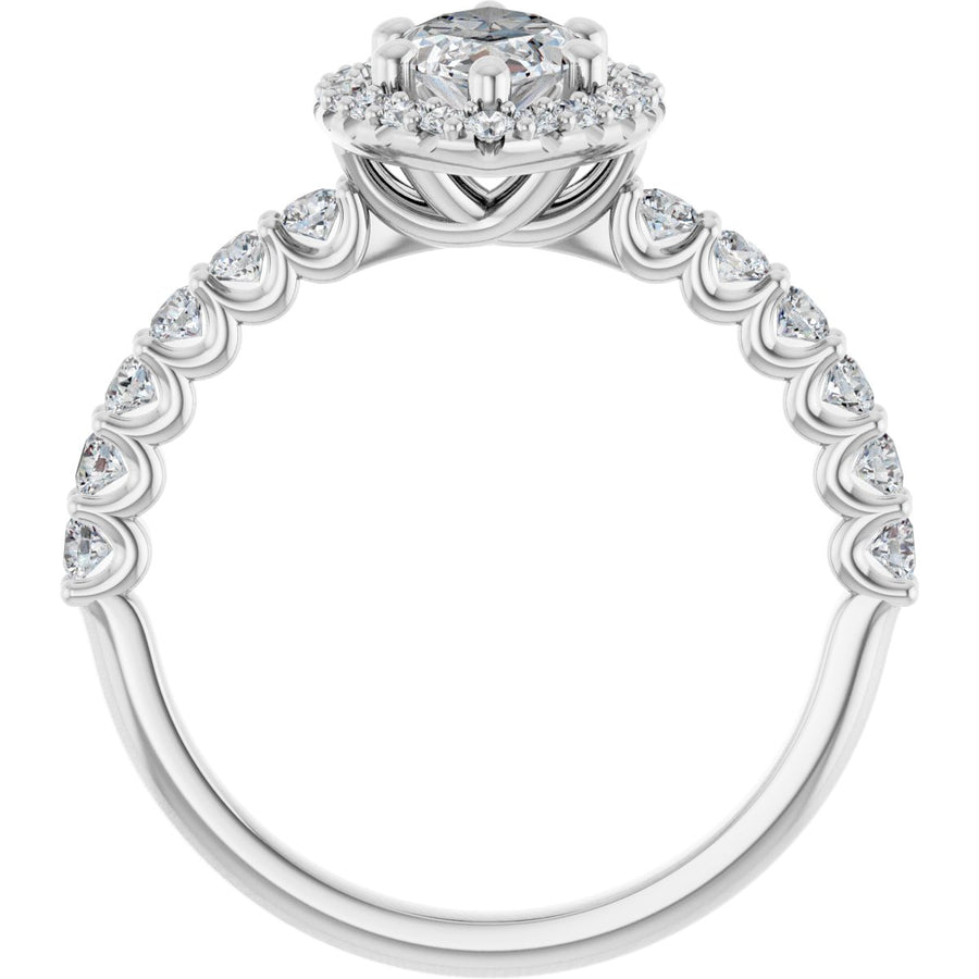 Marquise Halo-Style Engagement Ring Semi-Mount - gallery - Series 123562