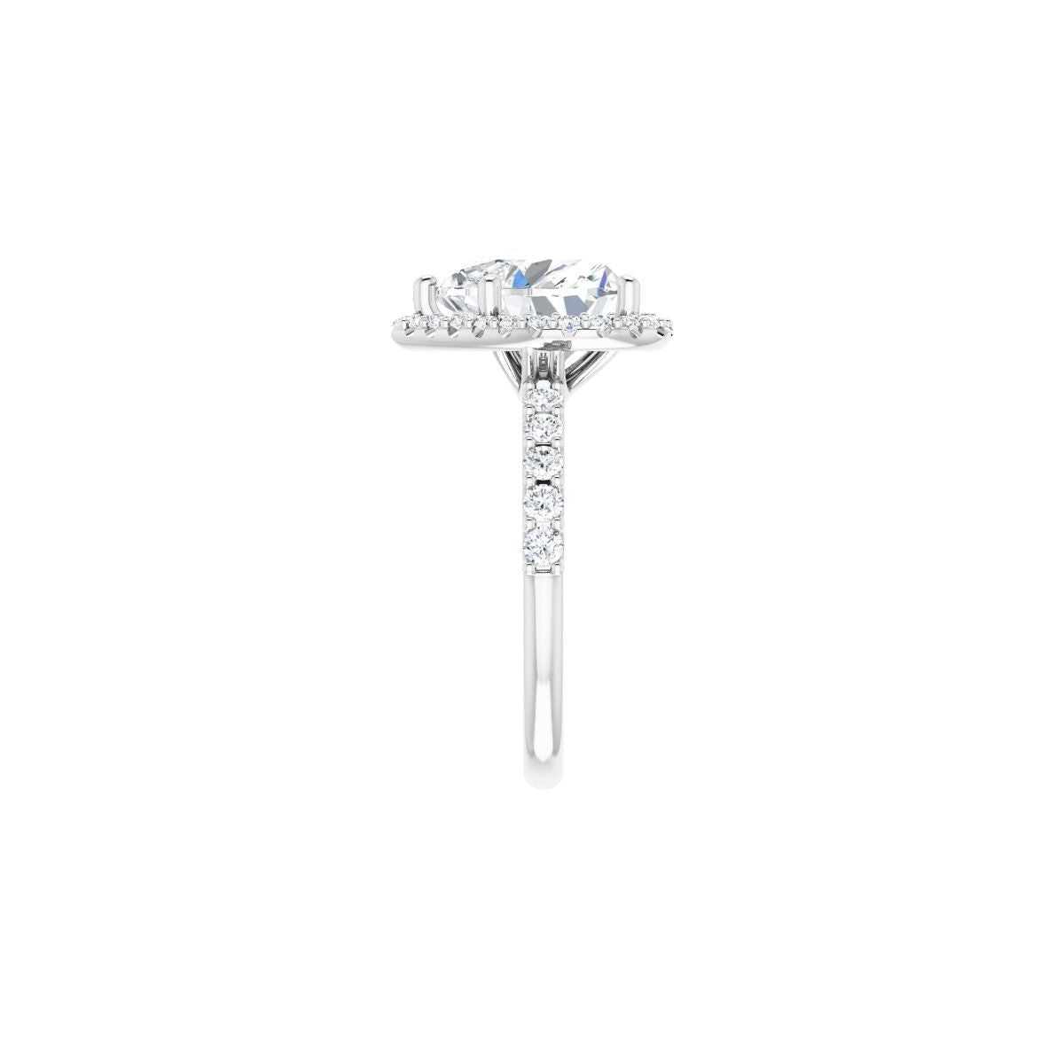 Heart Halo-Style Engagement Ring Semi-Mount - gallery - Series 123562