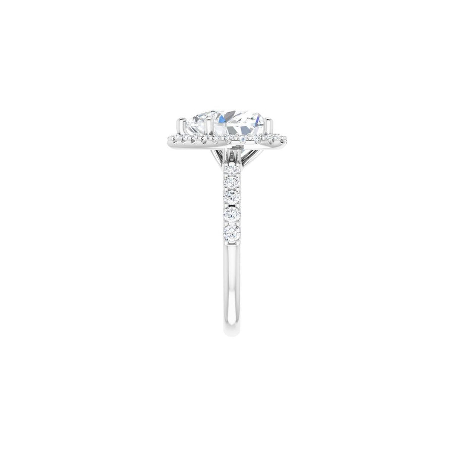 Heart Halo-Style Engagement Ring Semi-Mount - gallery - Series 123562