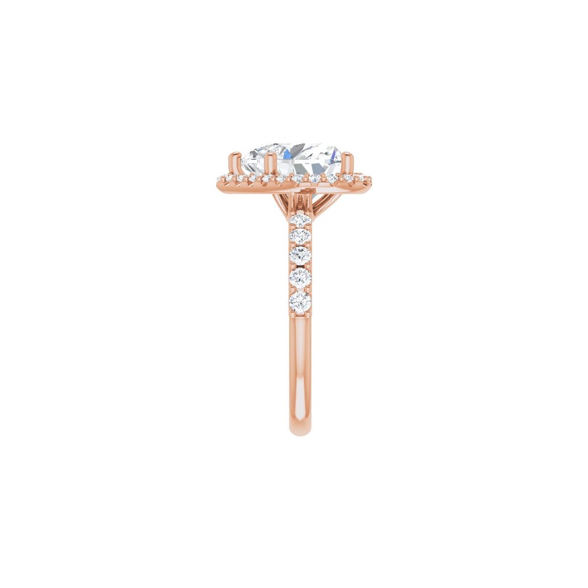 Heart Halo-Style Engagement Ring Semi-Mount - gallery - Series 123562