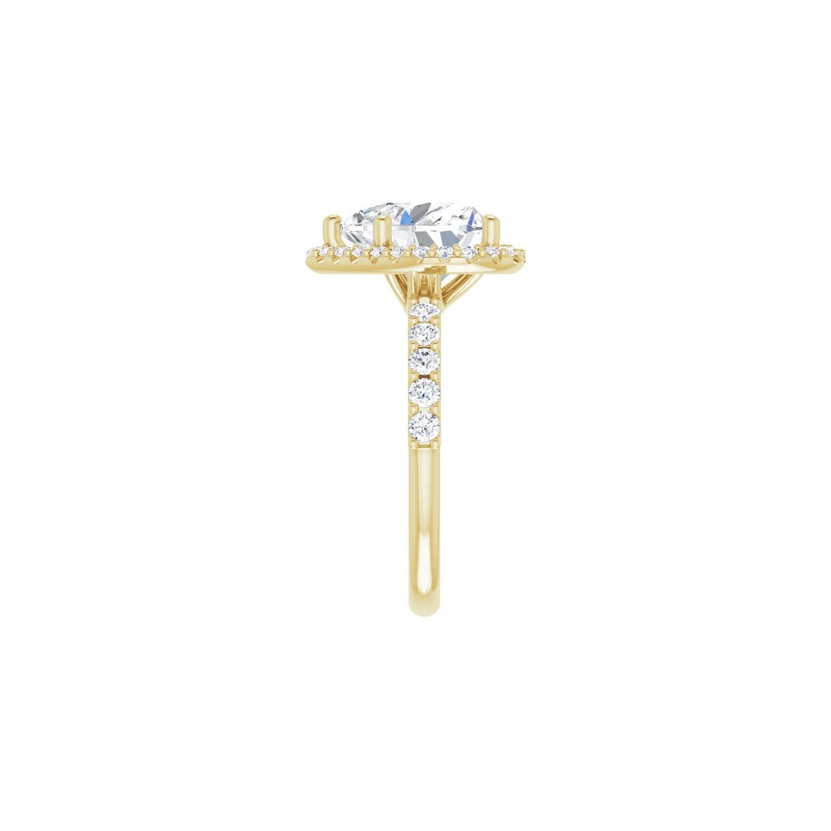 Heart Halo-Style Engagement Ring Semi-Mount - gallery - Series 123562
