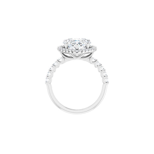 Heart Halo-Style Engagement Ring Semi-Mount - gallery - Series 123562
