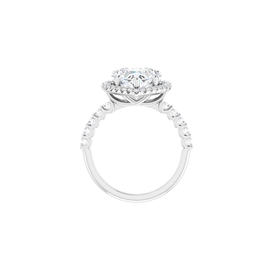Heart Halo-Style Engagement Ring Semi-Mount - gallery - Series 123562