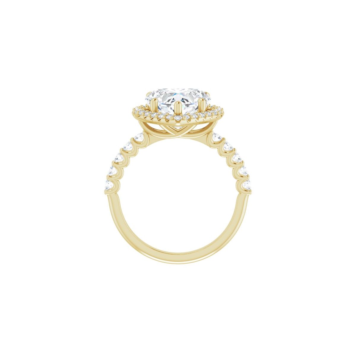 Heart Halo-Style Engagement Ring Semi-Mount - gallery - Series 123562