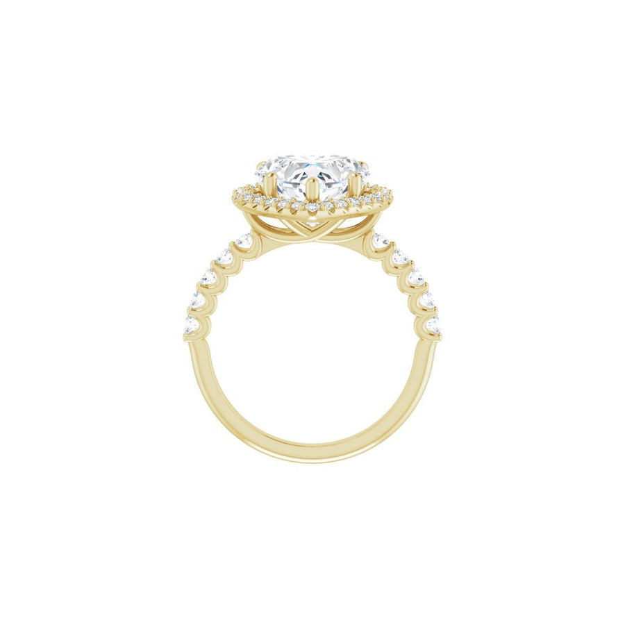 Heart Halo-Style Engagement Ring Semi-Mount - gallery - Series 123562