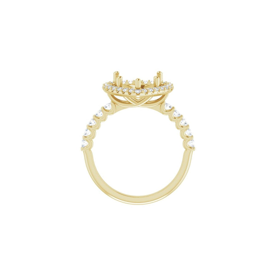 Heart Halo-Style Engagement Ring Semi-Mount - gallery - Series 123562