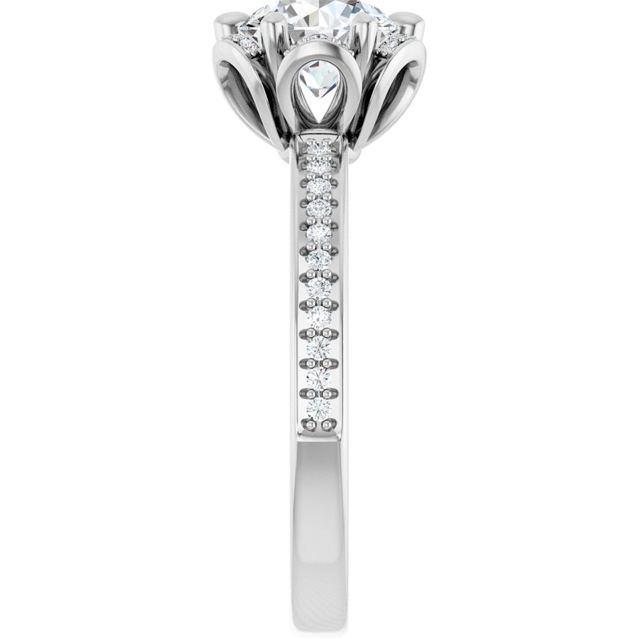 Round Halo-Style Engagement Ring Semi-Mount - gallery - Series 121997