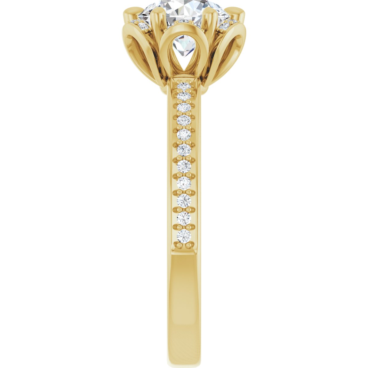 Round Halo-Style Engagement Ring Semi-Mount - gallery - Series 121997