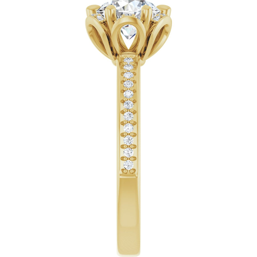 Round Halo-Style Engagement Ring Semi-Mount - gallery - Series 121997