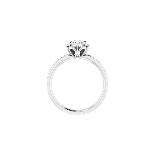 Oval Halo-Style Engagement Ring Semi-Mount - gallery - Series 121997