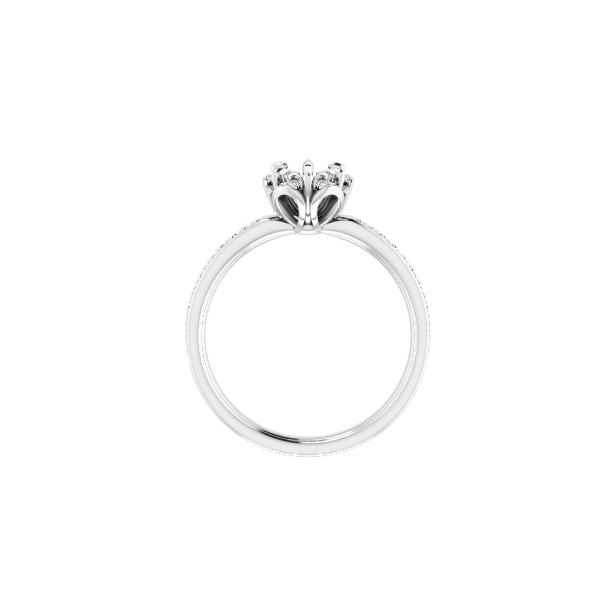 Oval Halo-Style Engagement Ring Semi-Mount - gallery - Series 121997